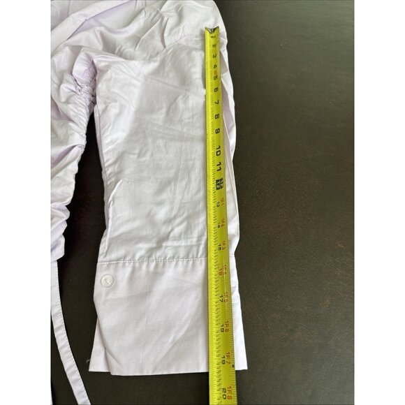 SHEIN Lavender Button-Up Long-Sleeve Shirt With Adjustable Side Ties For Women s - Picture 9 of 9